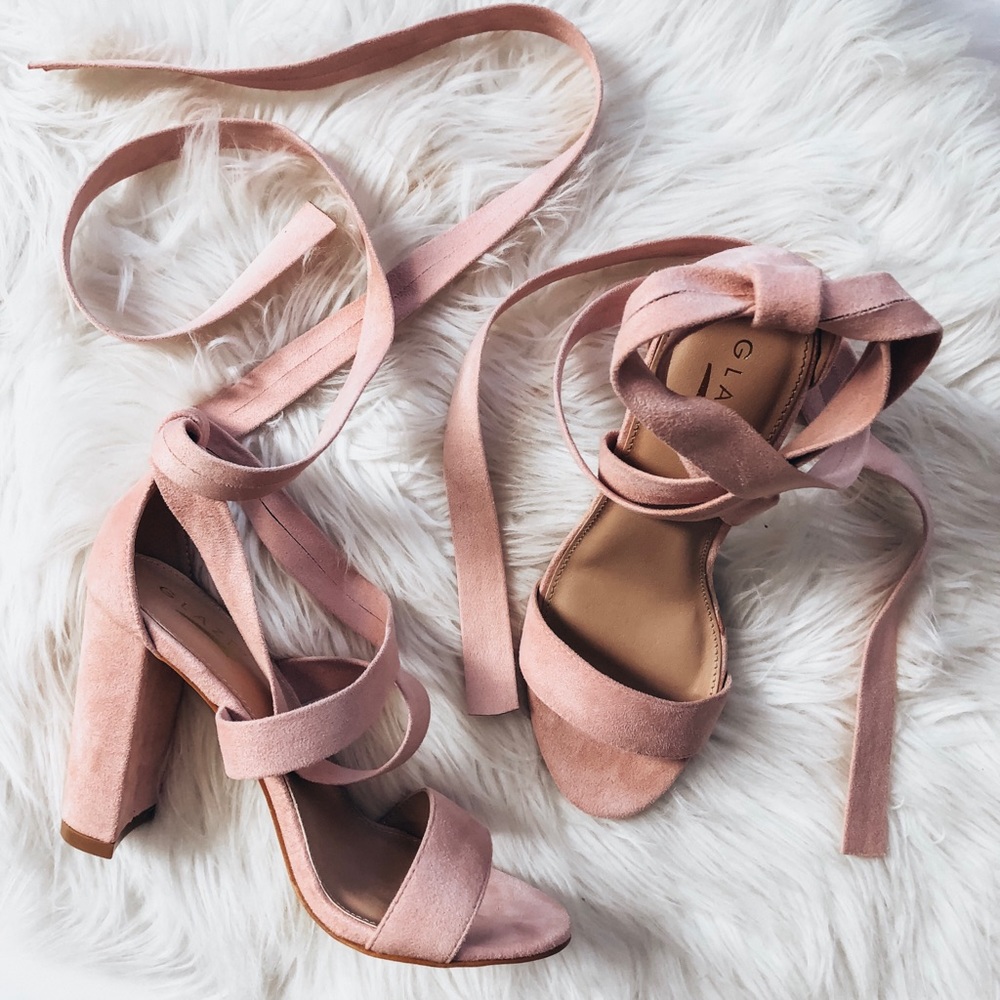 Pink Suede Heels